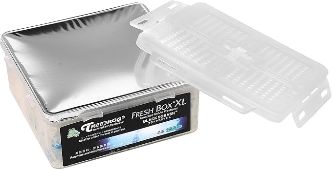 Auto Dynasty Treefrog Xtreme Fresh Box XL Car/Office/Home Air Freshener Deodorizer, Black Squash Scent, 400g