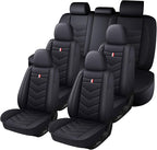 Car Seat Cover 7 Seats for Hyundai Palisade 2020-2025, Durable Wear Resistant Waterproof Seat Covers,Breathable No Odor Premium Leather Vehicle Seat Covers.(Standard,Black)