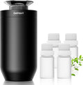 Waterless Essential Oil Diffuser Starter Kit with 4 x 10mL Fragrance Scent Oil, Smart Auto On/Off Car Diffuser Air Freshener, 1/8/24H Timer& 2 Mist Levels Scent Diffuser for Car (Black)