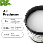Gel Odor Eliminator, Lemon Scent Car Air Freshener, Odor Neutralizing Car Fragrance, Solid Balm for Vehicle Interior, Long-Lasting Car Scent for Car, Home, Bathroom