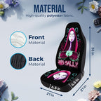 GENANY Nightmare Couple Car Seat Covers Set of 2, Horror Breathable Front Seat Covers for Truck Sedan SUV, Couple Car Accessories, Horror Gift for Women Men