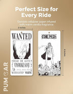 PumpCar 2 pieces Sanji double-sided hanging Japanese anime vanilla-scented One Piece car air freshener Cool anime hanging air fresheners for rearview mirror Car Interior Accessories Household Gifts