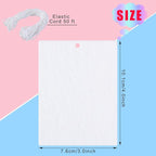 Maitys 25 Pieces Sublimation Air Freshener Blanks Sheets Car Scented Hanging Fragrant Fresheners Felt Sheets Blanks DIY with Elastic Rope for Car Interior Decor, Bathroom, Home Hanging Ornaments