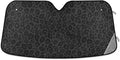 Black Leopard Car Windshield Sun Shade Animal Skin Print Foldable UV Ray Sun Visor Protector Sunshade to Keep Your Vehicle Cool (51" x 27.6")