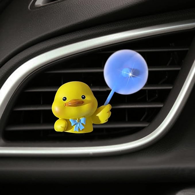 Cute Yellow Duck Air Vent Clips - Fun Car Air Fresheners & Decor