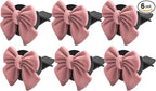 6PCS Bow Car Air Vent Clips, Cute Car Air Freshener Outlet Vent Clip, Coquette Bow Car Diffuser Perfume Clip, Universal Auto Air Conditioning Accessories for Women Girls (Pink, 6PCS)