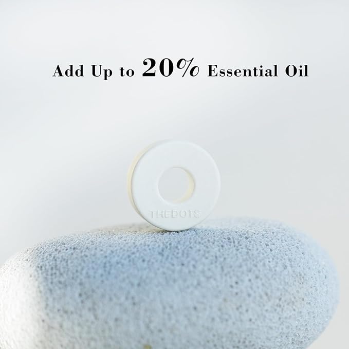 THEDOTS Silver Car Vent Clip Air Freshener, Reusable Car Scent Diffuser, Car Accessories, Frosted Ebony Scent