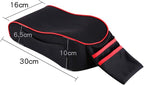 Car Armrest Cushion, Auto Center Console Armrest Pillow, Memory Foam Car Armrest Console with Phone Holder Storage Pockets Universal Fit for Most Car (Black Red)