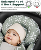 Newborn Car Seat Insert, Head and Body Support, Reversible Infant Insert Compatible with Baby Carseat, Stroller, Mamaroo Swing, Rocker, Bassinet, Bouncer. Baby Car Seat Cushion - Rabbit