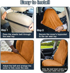 Car Seat Towel Cover, Universal Front Seat Protector for Cars, SUVs and Trucks, Sweat Towel Car Seat Cover for Gym, Yoga, Swimming, Pets and Family Travel, Golden Sunset, 2 Pack