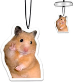1PCS Car Air Fresheners,Yes Hamster Car Air Fresheners for Cute Mirror Freshener Mirror Scented Hanging Cute Car Accessories Decor Interior Home,Fun Hamster Gifts for Women Men Friends Wife