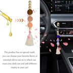 6 PCS Felt Ball Car Diffuser, Hanging Tassel Diffuser Car Air Freshener Bead Aromatherapy Diffuser, Car Vent Clip Essential Oil Diffuser, Car Interior Decorative Charm (Normal)