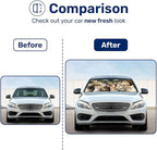 GENANY Cute Cat Group Funny Windshield Sun Shade for Car SUV Truck (55x30 Inches), Sun Shade Windshield, Shades for Front Windows, Protector Blocks UV, Spring Car Decor