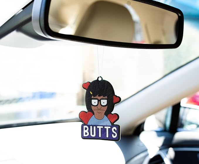 Bob's Burgers Tina Belcher Butts Air Freshener, Vanilla Scent | Odor Eliminator For House, Car, Office | Clean Room Fresheners, Long-Lasting Fragrances | Novelty Gifts And Collectibles