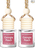 Hanging Car Air Freshener, Long Lasting Essential Oil Diffuser, Non-Toxic New Car Scent, Cute Car Fresheners for Women, 2 Pack Made in USA
