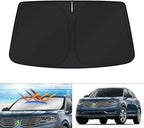 KUST Windshield Sun Shade for 2016 2017 2018 Lincoln MKX SUV & 2019 2020 2021 Lincoln Nautilus Accessories Sunshade Foldable Sun Visor Protector Blocks UV Rays Keep Your Car Cooler