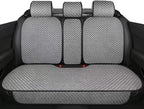 Breathable Back Seat Cover-Universal Rear Seat Mat for All Seasons,Car Rear Seat Protector with Polyester Silk Material, Non-Slip Bottom. Fits 95% of Sedans, SUVs, Vans.(Gray)