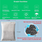 5Pack Activated Charcoal Odor Absorber Air Purifying Bag for Car, Closet, Shoe, Basement; Removes Odors and Moisture; Car Deodorizer Air Freshener; 50g/Pack Odor Eliminator for Home, Cars