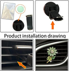 Bling Sunflower Air Vent Clips, Sunflower Car Air Fresheners Vent Clips Car Diffuser Diamond Car Decoration Rhinestone Car Interior Decor (Green)