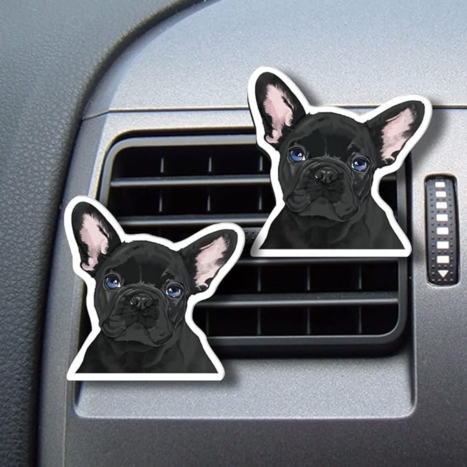 WIRESTER Fresh Scented Car Air Freshener Vent Clip, Decorative Accessories, Interior Decoration for Cars - Cute Animal Butt, Cute Dog Cat, Dog Butt Looking Back, Dog Lying