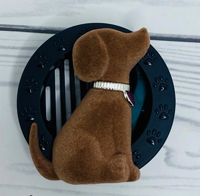 Bath and Body Works Sweet Brown Dog Pup Car Visor Fragrance Holder Easy To Open
