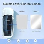 Car Glass Roof Sunshade Compatible with Audi Q5 2009-2017, One-Piece Sunroof Shade with Storage Bag, Foldable Sunshade Roof Cover, Heat Insulation, Sun Protection, No-Sagging