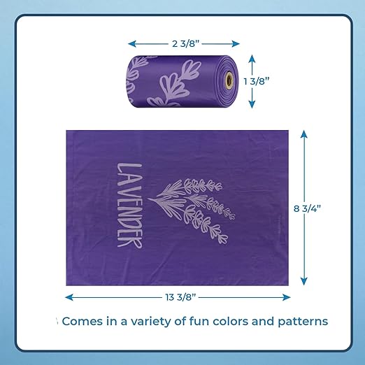 Best Pet Supplies Dog Poop Bags (240 Bags) for Waste Refuse Cleanup, Doggy Roll Replacements for Outdoor Puppy Walking and Travel, Leak Proof and Tear Resistant, Thick Plastic - Assorted Colors