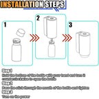 Smart Car Air Freshener Diffuser, Car Air Aroma Diffuser with Three Adjustable Intensity Levels, Rechargeable Intelligent Auto Aroma Diffusers with 3Pcs Empty Bottle (No Essential Oil)