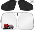 for Fo-rd E-Series 1992-2026 Front Windshield & Side Window Covers, Foldable 3-Piece Window Shades Set, Custom Fit Sunshade Visor for UV Rays & Heat Block, Cargo Van Accessories