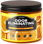 AOOVOO Citrus Lemon 11oz Large Odor Eliminating Highly Fragranced Candle - Eliminates 95% of Smoke, Food, Pet and Other Smells Quickly, Air Freshing Soy Candles, Up to 50 Hours Burn time