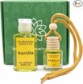 Car Diffuser with Refill included | Car scented on the go | Car Air Freshener Hanging | Long Lasting Fragrance | Phthalate Free Fragrance. (Vanilla)