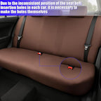 BESULEN Car Back Seat Cover, Dustproof Elastic Cloth Vehicle Rear Seat Bench Protector for Pets Kids, Waterproof Stretch Automobile Interior Accessories, Universal for Sedan Truck SUV (Coffee)
