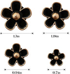 8PCS Car Daisy Flower Air Vent Clip, Cute Auto Outlet Air Conditioning Clip, Sweet Girly Vehicle Fresheners Gift for Women Girls, Car Interior Decor Universal Fit（Black）