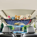 Eagle USA Flag Car Roof Storage Bag Car Seat Organizer Roof Storage All Car Storage Organizers Large Capacity Storage for Small Items