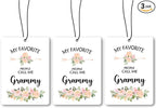 Grammy Grandma Gifts Car Air Freshener Hanging 3 Pack, My Favorite People Call Me Car Accessories Gifts for Grandma Christmas Women,Rustic Floral Scent Card Lavender for Closet Bathroom Decor