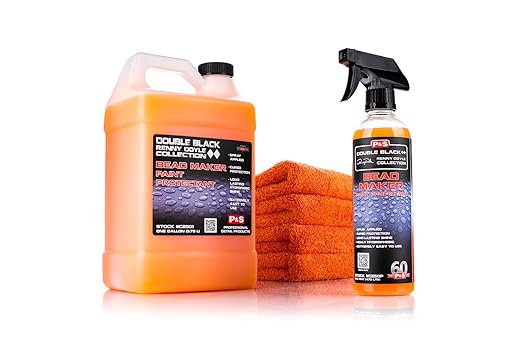 P & S PROFESSIONAL DETAIL PRODUCTS Bead Maker + 4 Eagle Edgeless Microfiber Towels - Combo Kit - Paint Protectant & Sealant, Easy Spray & Wipe Application (1 Gallon + 1 Pint)