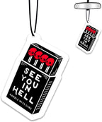 1PCS Car Air Fresheners,Funny See You in Hell Smoke Car Air Fresheners for Cute Mirror Freshener Mirror Scented Hanging Cute Car Accessories Decor Interior Home,Funny Gifts for Women Men Friends