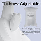 TESBEAUTY Nappa Leather Headrest Pillow 2 Packs for Tesla Neck Pillow Uniquely Designed for Tesla Model Y/3/S/X Tesla Car Neck Support Cushion for People Under 5'7" White