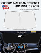 Proadsy 2026 Upgrade Front Windshield Sun Shade Foldable Sunshade Protector Custom Fit 2015-2024 Mini Cooper Cooper S Hardtop 4 Door Accessories