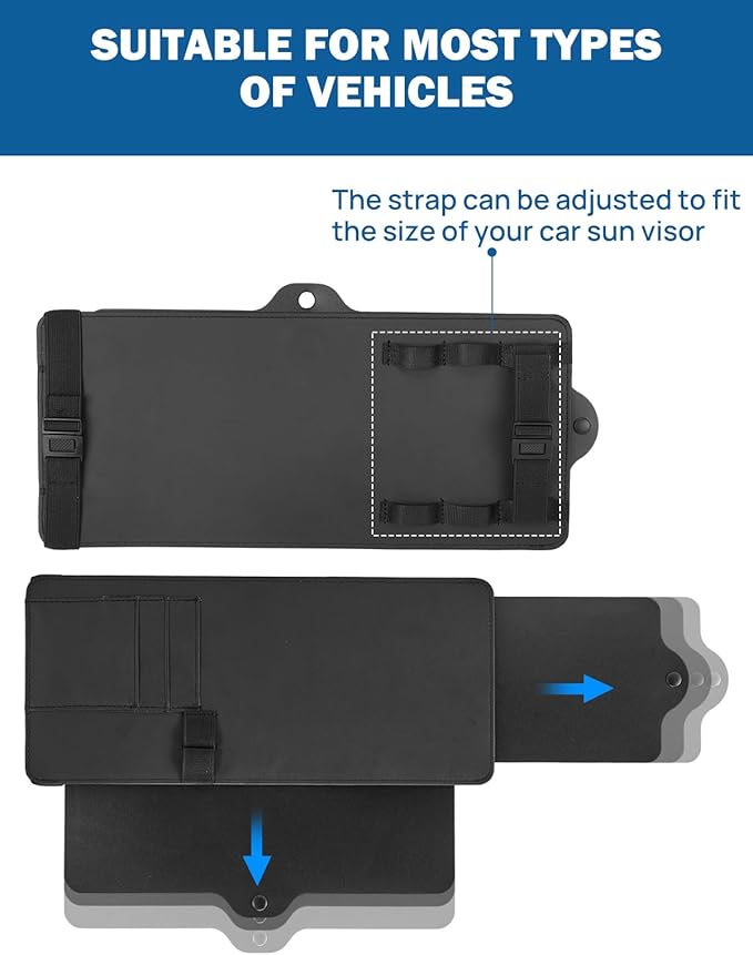 JOYTUTUS Sun Visor Extender, Sun Visor for Car Protects from Anti-Glare, UV Rays, Universal Fit for Car