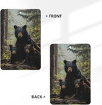 Car Air Fresheners Cards - Set of 4 Pieces with Stylish Black bear family Print - Long-Lasting Fragrance for Your Vehicle
