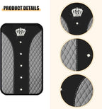 Bling Car Center Console Cover, Crown Crystal Rhinestones Vehicle Armrest Mat Protector, Anti Slip Sparkling Automotive Arm Rest Seat Box Cushion Pad Decor Accessories, Universal Fit (Gray)