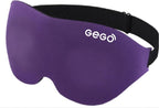 GEGO Premium Travel Kit, Sleep Mask 3D Contoured Eye with Soft Memory Foam, Luggage Tag Waterproof Resistant and Strap with Lock for Luggage TSA Approved (Sleep Mask Purple/Luggage Tag Purple)