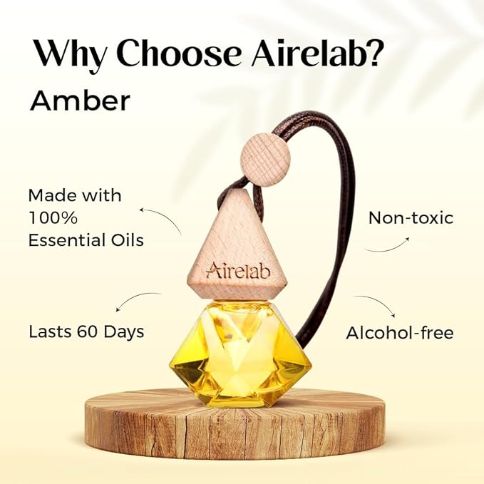 Car Air Freshener 8ml | Perfume Style Freshener Inspired by J.P.G Le male elixir Fragrance | Natural Essential Oil Glass Bottle with Wooden Diffuser | Lasts Up to 60 Days