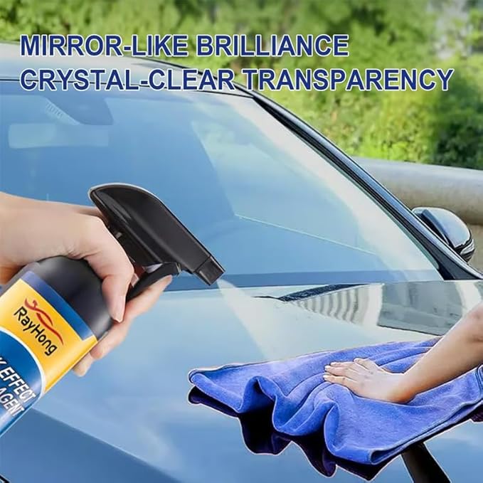 2026 New Car Coating Spray, Quick Effect Ceramic Wax Polish, All-in-One Waterless Wash & Scratch Repair Spray, Removes Oil Film, Enhances Gloss & Hydrophobic Protection