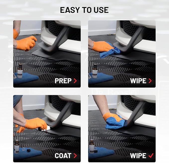 Dr. Beasley's Plastic Trim Coating Kit for Autos - Permanent Ceramic Nano Coating for Exterior Plastic, Blocks UV, Resists Marring and Etching, Makes Cleaning Fast and Easy