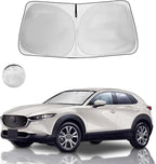 Windshield Sun Shade for 2026 2025-2019 Mazda CX-30 Custom Fit Window Sunshade Fit CX30 Windshield Cover Accessories, Front Window Shade Sun Visor Blocks UV Keep Car Cooler