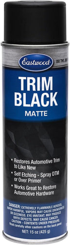 Eastwood Automotive Black Trim Restorer Aerosol Spray | Long Lasting Car Exterior Restoration | Instantly Revives Color and Shine for Trims, Bolts & Screws | 15 Oz Matte Finish