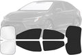Car Window Shades for Toyota Corolla 2020-2024 Accessories - Full Set 6PCS Side Window Sunshades with Memory Frame & Blackout Fabric, Privacy UV Shield for Camping/Travel