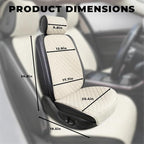 2PCS Linen Car Seat Covers Front Seats,Breathable Cloth Fabric Car Seat Protector - Universal Cloth Seat Covers Fit for Cars, Vans, SUVs, Trucks and for All Seasons - Beige